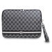 DKNY PU Leather Checkered Pattern and Stripe pouzdro na notebook 13/14" černé