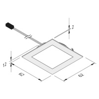 Hera LED podhledové světlo Dynamic FAQ 58 ocel 3W CCT