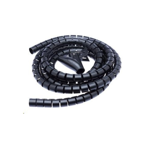 CONNECT IT trubice pro vedení kabelů WINDER, 2, 5m x 20mm, černá (organizér kabelů)