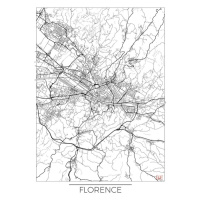 Mapa Florence, Hubert Roguski, 30 × 40 cm