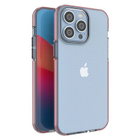 Spring Case Silikonové pouzdro s rámečkem pro iPhone 14 Pro Max světle růžové