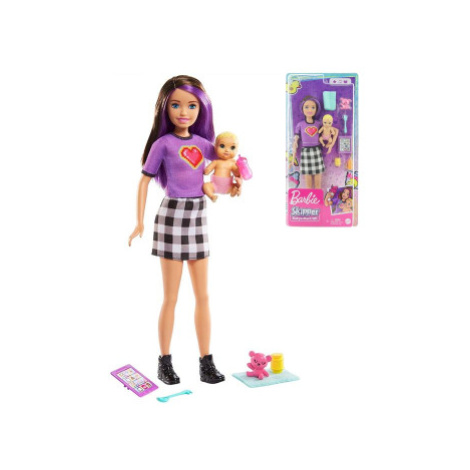 Barbie Chůva s miminkem a doplňky GRP11 Mattel