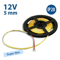 LED pásek COB Super Slim 480 LED/m 7W/m 12V IP20 role 5m STUDENÁ BÍLÁ 6000K