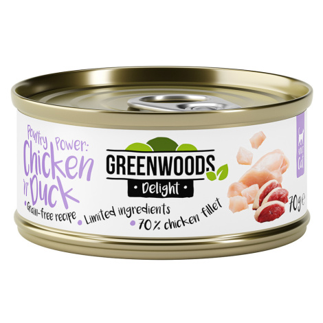 Greenwoods Delight kuřecí řízek s kachnou 24 x 70 g