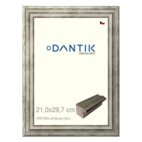 DANTIK rámeček 21 × 29,7, TRITON stříbrný sklo čiré