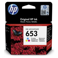 HP 653 originální inkoustová kazeta tříbarevná 3YM74AE