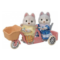 Sylvanian Families Tandemový bicykl pro Husky sourozence