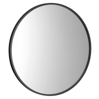 SAPHO NOTION SLIM kulaté zrcadlo v rámu ø 50cm, černá mat NT500