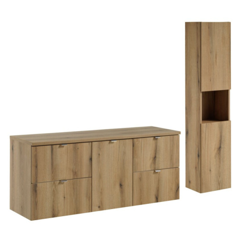 Comad Koupelnová sestava Nova Oak I se skříňkami 140 cm dub evoke