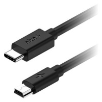 AlzaPower Core USB-C to Mini USB 2.0 2A 0.5m černý