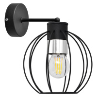 Nástěnná lampa STARLIGHT 1xE27/15W/230V černá/stříbrná