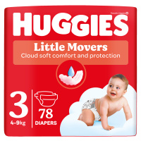 HUGGIES Little Movers plenky 3 (4 - 9 kg) 78 ks