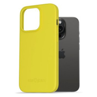 AlzaGuard Matte TPU Case pro iPhone 15 Pro žlutý