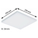 PAULMANN LED Panel Velora 3-krokové-stmívatelné 295x295mm 17W 3.000K 798.21