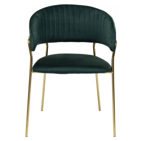 KARE Design Zelená polstrovaná židle s područkami Belle (set 2 ks)