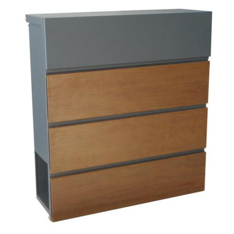 Schránka poštovní 370x410x130mm dekor DŘEVO