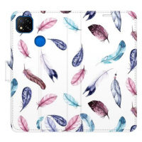 iSaprio flip pouzdro Colorful Feathers pro Xiaomi Redmi 9C