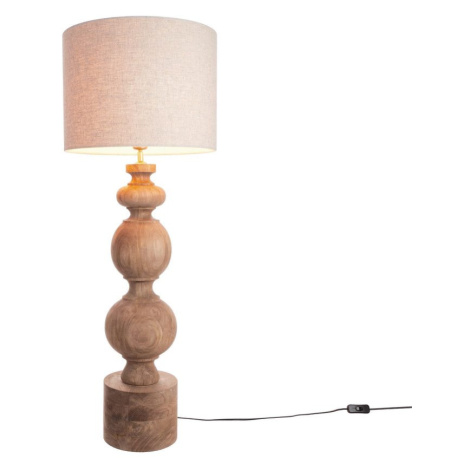 ÉCHECS Stolní lampa 110 cm - hnědá/přírodní