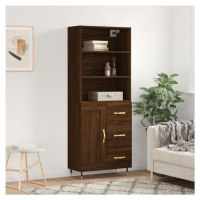 vidaXL Skříň highboard hnědý dub 69,5 x 34 x 180 cm kompozitní dřevo