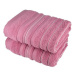 Dommio Ručník Stripes růžový 50×90 cm