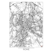 Mapa Rome, Hubert Roguski, 30 × 40 cm