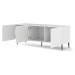 ARTBm TV stolek RAVENNA C 3D 150 | bílá lesklá Provedení: Bílá / bílý lesk / zlatý rám