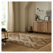 Flair Rugs koberce Kusový koberec Printed Jute Rowen Natural/Black - 80x150 cm