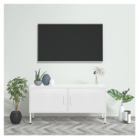 vidaXL TV skříňka bílá 105 x 35 x 50 cm ocel