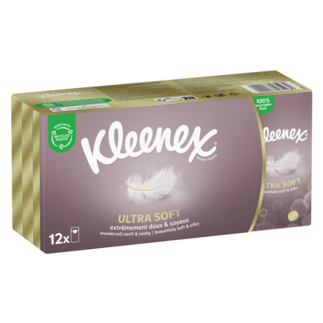 KLEENEX Papírové kapesníky Ultra Soft 12 x 9 kusů