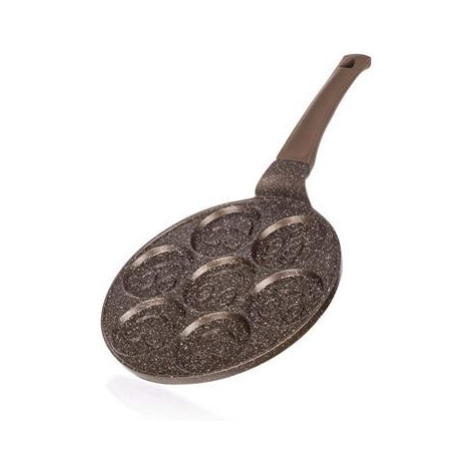 Pánev Banquet na 7 lívanců s nepřílnavým povrchem Granite Brown Smile 26 cm