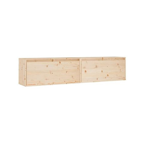 Shumee Nástěnné 2 ks 80×30×35 cm masivní borové dřevo, 813456
