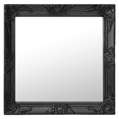 vidaXL Nástěnné zrcadlo barokní styl 60 x 60 cm černé