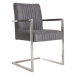 LuxD Konzolová židle Boss s područkami, šedá antik