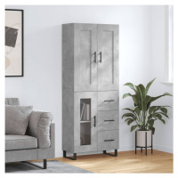 vidaXL Skříň highboard betonově šedá 69,5x34x180 cm kompozitní dřevo