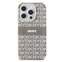 DKNY PC/TPU Repeat Pattern Tonal Stripe Magsafe Zadní Kryt pro iPhone 15 Pro Beige