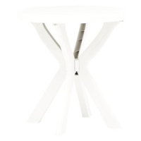 Bistro stolek bílý O 70 cm plast