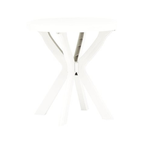 Bistro stolek bílý O 70 cm plast SHUMEE
