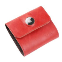 FIXED Kožená peněženka Classic Wallet for AirTag z pravé hovězí kůže červená