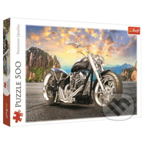 Černá motorka - puzzle z kategorie 60 - 300 dílků Trefl