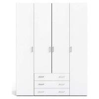 Bílá šatní skříň 154x200 cm Space - Tvilum