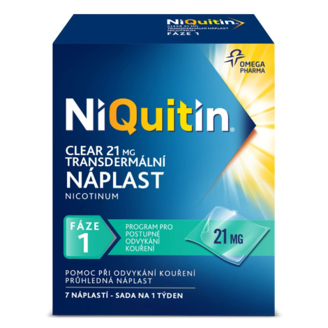 Niquitin Clear 21 mg 7 transdermálních náplastí