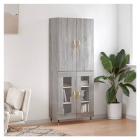 vidaXL Skříň highboard šedá sonoma 69,5 x 34 x 180 cm kompozitní dřevo