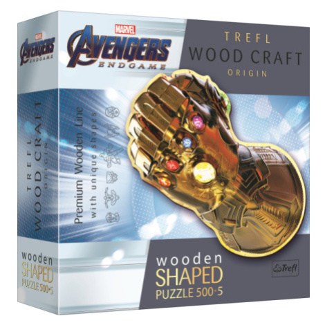 TREFL Wood Craft Origin puzzle Marvel: Rukavice nekonečna 505 dílků 149860
