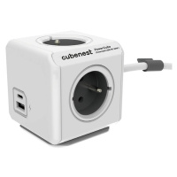 Rozbočovač Cubenest PowerCube Extended USB A+C PD 20 W 3 m šedá