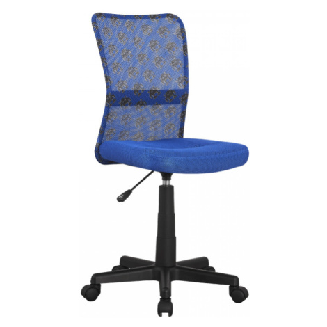 Tempo Kondela Dětská otočná židle GOFY, modrá/vzor/černá + kupón KONDELA10 na okamžitou slevu 3%