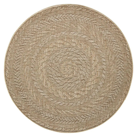 NORTHRUGS - Hanse Home koberce Kusový koberec Forest 103998 Beige/Brown 200x200 (průměr) kruh