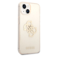 Guess TPU Big 4G Full Glitter kryt iPhone 14 Plus zlatý