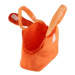 Teddies Pes/Pejsek v kabelce/tašce oranžové plyš 19x17cm v sáčku