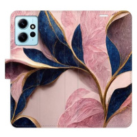 iSaprio flip pouzdro Pink Leaves pro Xiaomi Redmi Note 12 5G