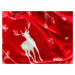 2x Červená vánoční mikroplyšová deka CHRISTMAS 160x200 cm